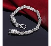 CCTUNG Bracciale in Argento per Donna 925 Braccialetto in Argento Sterling per Donna per La Festa di Nozze Regali di Natale Fashi-20cm 8inches