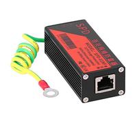 CCTV Protector Surge Ethernet Thunder Arrester Network Signal Protector RJ45 Dispositivo di protezione da sovratensione per linee di trasmissione dei dati LAN e alloggiamento