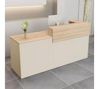 CCUKTFN Bancone Reception con Cassetto e Ripiani Aperti, 100-240 cm Banco Reception Moderno per Uffici, adatto per Saloni, Hall e Negozi al Dettaglio