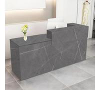CCUKTFN Bancone Reception con Cassetto e Ripiani Aperti, 100-240 cm Banco Reception Moderno per Uffici, adatto per Saloni, Hall e Negozi al Dettaglio