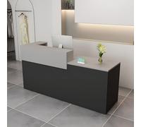 CCUKTFN Bancone Reception Moderno in Legno con Ripiani e Cassetti, 100-180 cm Bancone Negozio, Bancone da Accoglienza per Ufficio, Salone, Negozio, Hotel, Studio Professionale