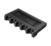 ccuzs Billiards Pool Accessories, 5-Place Cue Rest, Compact Weighted Non-Slip Stick Holder, Space-Saving Portable Design for Players, Game Room Decor, Practice, Friends, Travel Use