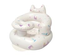 ccuzs Blow Up Baby Seat, Foldable Inflatable Sofa with Cute Pattern, Multi Functional Floor Chair with Back Support and Built In Pump for Travel Seaside Sitting Support