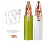 Ccuzs Brow Hair Trimmer, Electric Facial Razor, 2-In-1 Precision Groomer, Gentle Double Pointed System, Usb Rechargeable Design, Eyebrows, Face, Neck, Lips, Abs Material