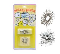 ccuzs Bullet Stickers - Broken Screen Prank Decals | 3D Car Bullet Hole Sticker, Fake Bullets Shot Sticker, Reliable Waterproof Vinyl, for Cars Laptops Glass Surfaces