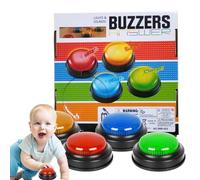 ccuzs Buzzer di risposta, cicalini di gioco con luci e suoni, pulsanti di risposta rapida per curiosità, apprendimento in classe, concorsi di feste, divertente sistema di cicalino interattivo, 4 pezzi