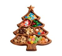 ccuzs Christmas Tree - Divided Serving Tray Holiday Party Food Platter | Cheese Snack Fruit Meat Nut Serveware Board Festive Kitchen Dining Table for Party Supplies Home Living Room Use