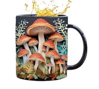 ccuzs Coffee Mug - Mushroom Pattern Ceramic Cup Cute Drinkware | Heat Resistant Stylish for Milk Tea, Coffee, Juice, Home, Office, Kitchen Party or Holiday Gift, 330ml/11oz