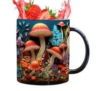 ccuzs Coffee Mug - Mushroom Pattern Ceramic Cup Cute Drinkware | Heat Resistant Stylish for Milk Tea, Coffee, Juice, Home, Office, Kitchen Party or Holiday Gift, 330ml/11oz