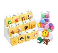 ccuzs Colorful Design Air Dry Clay Kit, Kids Modeling Clay Set, Foam Bouncing Clay Putty, Decorative Creative Art Crafts 29x25x8cm for Kids, Art Education, School, Multicolor