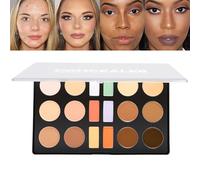 ccuzs Concealer Palette, Foundation Cream, Waterproof Makeup, Waterproof and Long Lasting Contour, 18 Color Full Coverage for Dating, Travel and Business, 37.6g