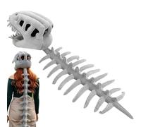 ccuzs Dinosaur Skeleton - Plush Costume Soft Wearable Headpiece Toy | Funny Dinosaur Hat Comfortable Novelty Outfit Lightweight Costume for Kids, Adults, Home, Bedroom or Party Fun
