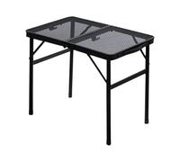 ccuzs Folding Camping Table, Heavy Duty Portable Table, Adjustable Height Outdoor BBQ Tool Stand, Compact Folding for Fishing Beach Partys Travel Picnic Use Convenience 23.62x15.75x22.05in