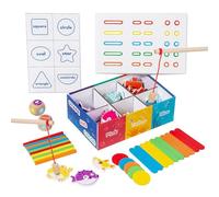 ccuzs Giocattolo per Ordinare i Colori | Giochi di Classificazione in Legno per Forme e Colori - Giochi Classificazione Apprendimento Sensoriale per Angolo Relax e Sedia Alta