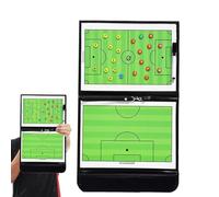 ccuzs Lavagna magnetica da calcio, appunti per allenatori di calcio, schede strategiche di coaching, strumenti sportivi pieghevoli, lavagne tattiche da calcio, portablocco pieghevole con penna per
