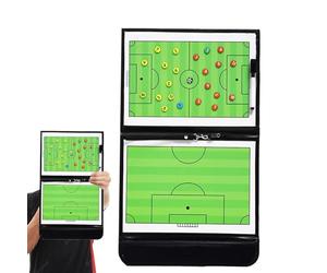 ccuzs Lavagna magnetica da calcio, appunti per allenatori di calcio, schede strategiche di coaching, strumenti sportivi pieghevoli, lavagne tattiche da calcio, portablocco pieghevole con penna per