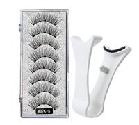 ccuzs Magnetic Eyelashes with Applicator, No-Glue Faux Lashes Kit, Lightweight Natural False Lashes for Effortless Makeup Application, Achieve a Stunning Look Effortlessly