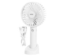 ccuzs Mini Fan, Portable Desk Fan, Handheld Table Ventilator, Rechargeable Battery Powered, 3 Speed Settings, Compact Size, Perfect for Travel, Office, and Outdoor Use, 9.06x4.33x1.77in