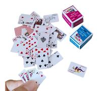 ccuzs Mini Playing Cards - Fun Mini Poker Deck Portable Poker Cards | Travel Card Game Set for Adults, Men Women, Party Favor, Camping, Game Night, Family and Entertainment