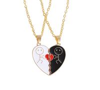 ccuzs Necklace Set, Love Necklace 2 Pieces, Detachable Lightweight Comfortable Pendant, Matching Keepsake Jewelry for Home, Men, Family, Women, Friends, Travel, Sentimental Use 1.34x1.22x0.2in