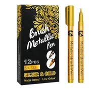 ccuzs Paint Pens - 12 Piece Waterproof Fast Drying Permanent | Paint Marker Set Gravestone Repair Touch Up Marker Pens Multi Use for Stone, Ceramic, Glass, Wood Fabric or Monument Tombstone