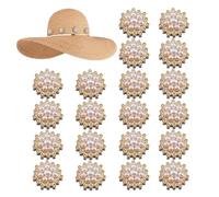 ccuzs Pearl Button Set - 20pcs Faux Pearl Decorative Sewing | Embellishments Multifunctional Craft Accessories Elegant Round Shank for Clothing, Tailoring, Shoes or Handmade Projects