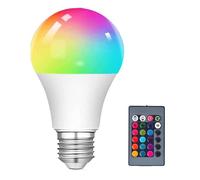 ccuzs RGB LED Light Bulb, 5W Color Changing Smart Bulb with Remote Control, E27 Base Multi Color Lighting for KTV, Party, Room Mood Decor, Household Accent Use