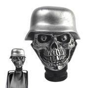 ccuzs Skull Car Gear Shift Knob, Resin Gear Knob, Heavy Duty Gear Shift Knob, Comfortable Car Stick Shifter Handle 2.76x2.48x3.35 for Most Manual Automatic Cars (Black, Silver, Bronze)
