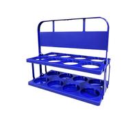 ccuzs Sleek Beer Basket, Portable Beverage Box, 8 Pack Beer Carrier, Foldable Beer Storage Crates 40x22x35cm for Beers, Drinks, Indoor, Outdoor, Home, Black, Blue, Red Color