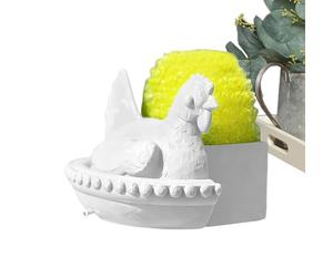 ccuzs Sponge Rack - Funny Hen Shape Quick-Drying Organizer | Kitchen Sink Sponge Drainage Stand for Home, Cafeteria, RV, Apartment, Rental House Birthday or Valentine's Day