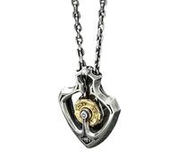 ccuzs Steampunk Gear Design Pendant Necklace, Mens Rotating Gear Necklace, Vintage Mechanic Pendant, Copper Gear Pendant Necklace 3.6x2.8cm for Present, Men, Travel, Daily Use
