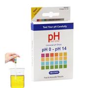 ccuzs Strisce Ph per test su urina e saliva, carta per test Ph | Strisce Ph 0-14 per analisi 'acqua - Carta per test pH da 100 strisce per testare acqua potabile, cibo, piscine, acquari, monitorare i