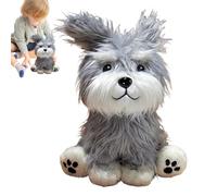 ccuzs Stuffed Animal Dog, Interactive Plush Schnauzer, Soft Sleeping Companion, Cute Stuffed Doll Toy, Kids Teens Adults Gift, Realistic Puppy Design, Cozy Cuddle Buddy for Boys Girls Men
