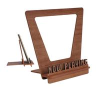ccuzs Wood Record Holder, Now Playing Stand, Vinyl Storage Rack, Holds Up to 5 LP, Compact Multipurpose Sturdy Wooden Display, (9.45x5.47x8.46 inches), Home Decoration, Music Lovers Gift