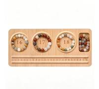 ccuzs Wooden Bead - Board Bracelet Making Tray | Beading Measuring Layout Organizer Tool Jewelry Design Craft Board Marked Grid for Hobbyists,Beginners, Artists, Studio, Workshop or Home
