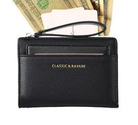 ccuzs Zipper Wallet, Card Holder, Lanyard Multi-Functional, Large Coin Purse, Capacity Coins For Notes, And Cards, Portable Short Lightweight Cash Space, 12.5x9x2.5cm