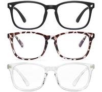 CCVOO 3 Pack Blue Light Blocking Reading Glasses, Anti Headache/Glare/Eye Strain Readers Computer Eyeglasses Women/Men (3 Pack Mix,2.75)