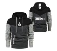 CCVQPF Felpe con Cappuccio Comode da Uomo Giacche per R.a.in.bo.w S.IX S.ie.g.e Stampate Maglioni Primavera Autunno Cappotti Abbigliamento Sportivo-HeiSe||m