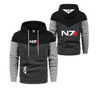 CCVQPF Felpe con Cappuccio da Uomo Capispalla per N..7 Giacche Larghe Top Primaverili E Autunnali A Maniche Lunghe Stampa Cappotti Allenamento Patchwork-HeiSe||m