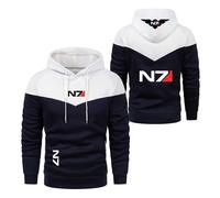 CCVQPF Felpe con Cappuccio da Uomo Capispalla per N..7 Giacche Larghe Top Primaverili E Autunnali A Maniche Lunghe Stampa Cappotti Allenamento Patchwork-BaiSe||s