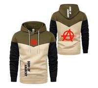 CCVQPF Felpe con Cappuccio Patchwork da Uomo per A.na.rc.h.y S.on.s A Maniche Lunghe Morbide Magliette Tute Sportive Cappotti Capispalla Stampati-LvSe||s