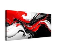 CCWACPP Decorazione da parete astratta Dipinti grandi Quadri su tela neri bianchi e rossi Stampe moderne Casa Camera da letto Soggiorno Ufficio incorniciato (30 x 60 cms)