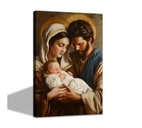 CCWACPP Immagini della Sacra Famiglia San Giuseppe e Vergine Maria Gesù Dipinto Stampe da Parete Cristiane Cattoliche da Parete per Chiesa Sala di Preghiera incorniciato (30.00 x 45.00 cms)