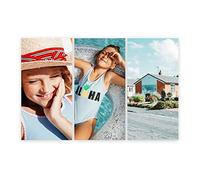 CCWACPP Stampa personalizzata su tela con foto personalizzata a 3 pannelli Carica le tue stampe di immagini Personalizza i regali con le immagini non incorniciato 20x40 cm x 3