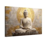 CCWACPP Stampe murali di Buddha Statua di Buddha Quadri su tela Zen Pittura spirituale Yoga Meditazione Stanza Bagno Decorazione incorniciato (30 x 45 cms)