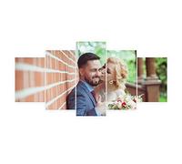 CCWACPP Stampe su tela personalizzate a 5 pannelli con le tue foto Crea immagini su tela Stampe di poster su tela personalizzate Quadri non incorniciato 200x100 cm