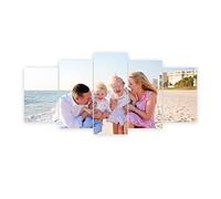CCWACPP Stampe su tela personalizzate a 5 pannelli con le tue foto Crea immagini su tela Stampe di poster su tela personalizzate Quadri non incorniciato 125x60 cm