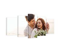 CCWACPP Stampe su tela personalizzate a 5 pannelli con le tue foto Crea immagini su tela Stampe di poster su tela personalizzate Quadri incorniciato 125x60 cm