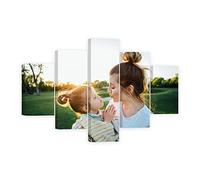 CCWACPP Stampe su tela personalizzate a 5 pannelli con le tue foto Crea immagini su tela Stampe di poster su tela personalizzate Quadri incorniciato 150x100 cm