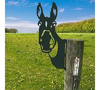 CCWORAN Metallo Ornamenti Giardino Recinto con Asini Decoratori Esterni Asini Animali Decorazioni Giardino Sculture Forme Rusty Alberi Cortile Mura Arte Asini Regalo F